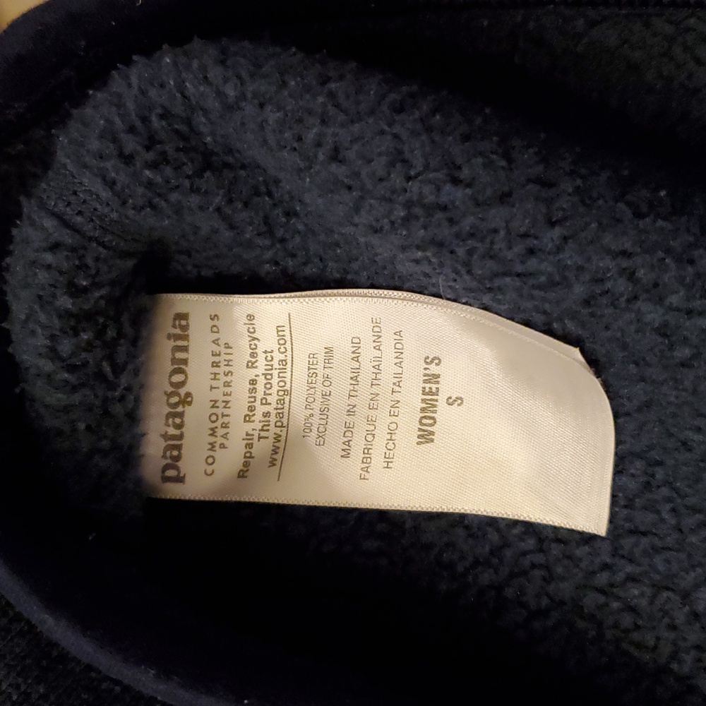 Patagonia Better Sweater Navy Blue Jacket Women Small Quarter Zip Pullover - Picture 9 of 13